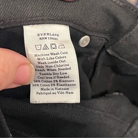 Everlane black boot cut raw hem jeans size 27 - Picture 4 of 5
